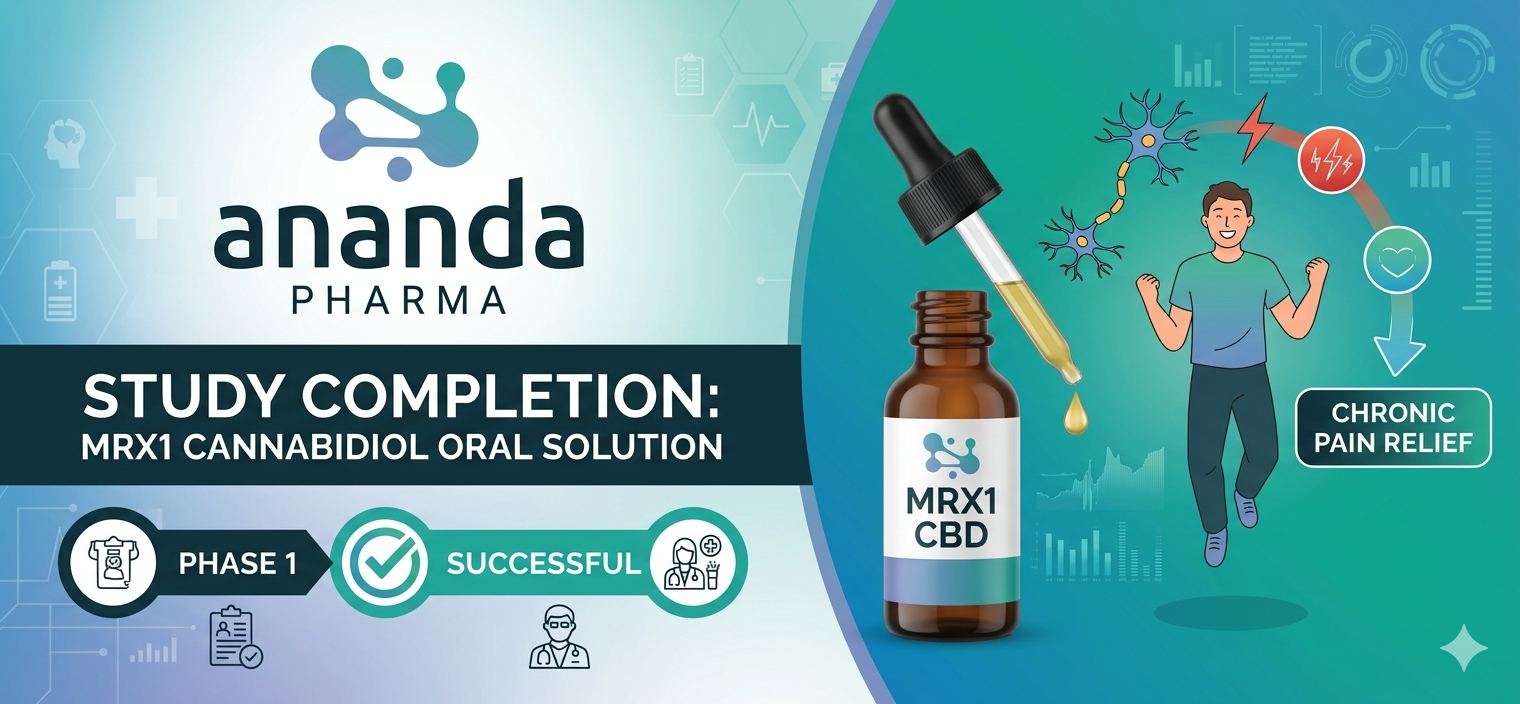 Ananda Pharma Completes Phase 1 Study of MRX1 Cann...